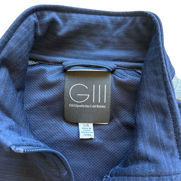 G-III Sports Seattle Kraken Jacket Men's L Navy Gray 1/4 Zip Pullover NHL Hockey - Picture 3 of 11